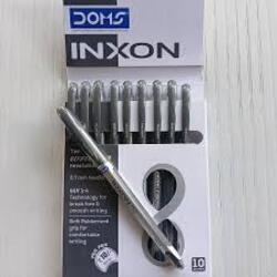 DOMS INXON Ball Pen - Black - Set of 10